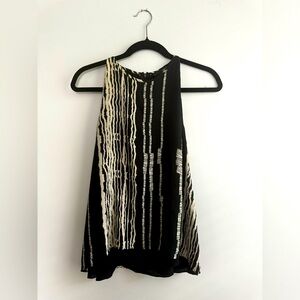 Black and white AQUA blouse - Small